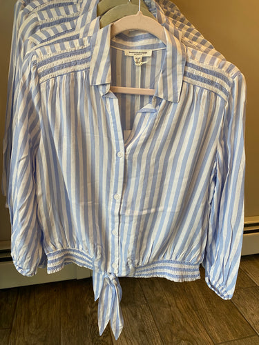 Blue and White Stripe Shirt