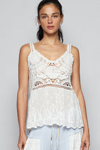 V NECK SLEEVELESS CROCHET TOP