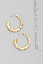 Textured Oval Tube Hoop Earrings