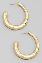 Textured Oval Tube Hoop Earrings