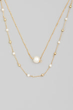 Pearly Beaded Dainty Chain Necklace
