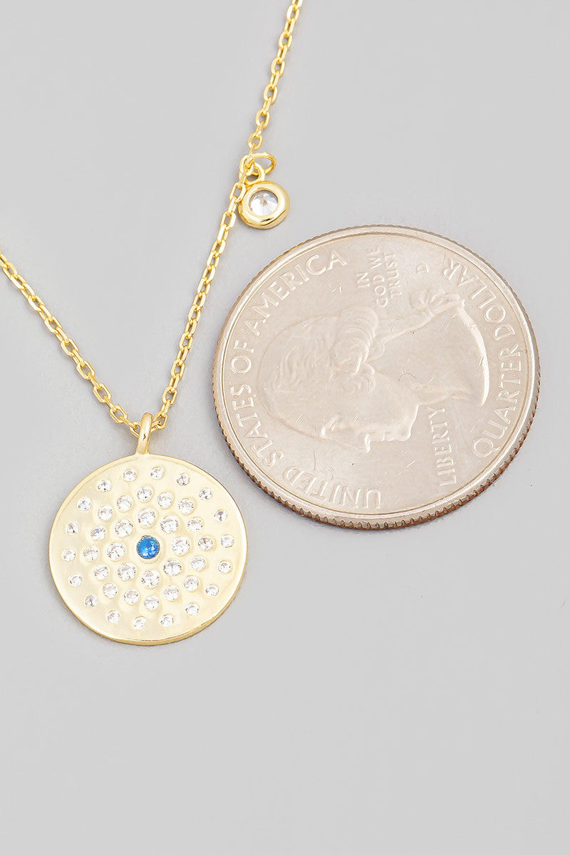 CZ EVIL EYE NECKLACE