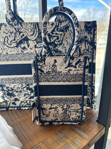 Sofia Bag- Navy and White