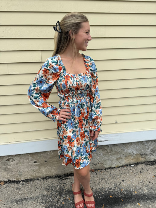 Floral Print Mini Dress