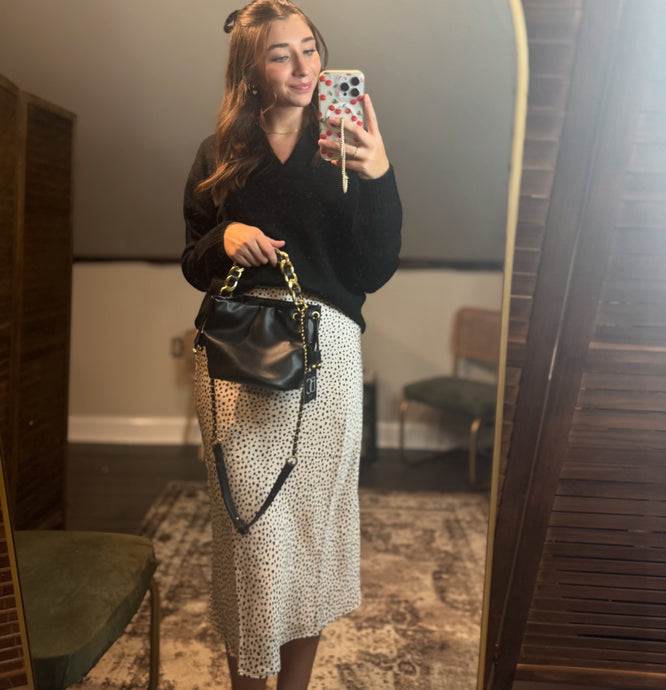 Satin Animal Print Skirt