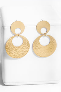 Doris Hammered Circle Earring