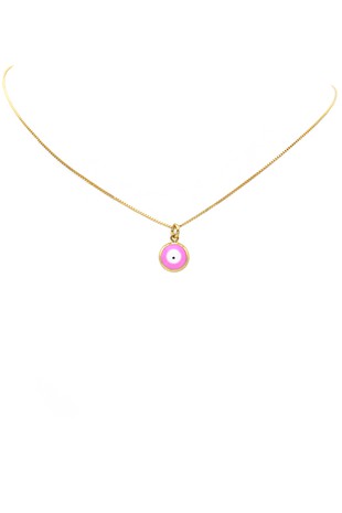 Gold Filled Evil Eye Pendant Necklace
