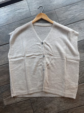Beige Sleeveless Cardigan