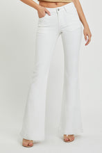 WHITE LOW  RISE FLARE JEANS