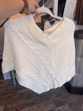 cable knit poncho