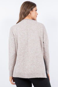 Roll-neck sweater, Mocha Meringue