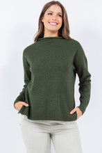 Roll-neck sweater, Olive Gray