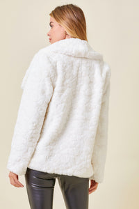 Big Lapel collar faux fur jacket