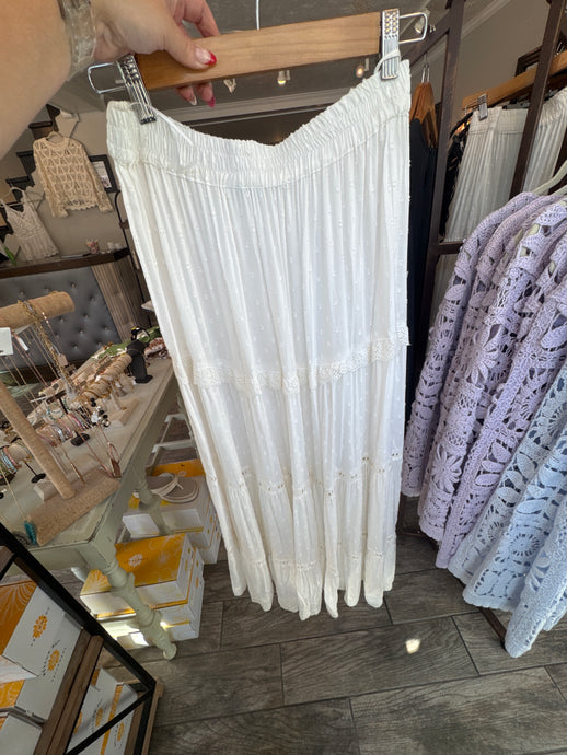 Eyelet Maxi Skirt