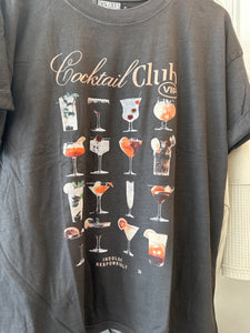 Vintage black Cocktail T Shirt