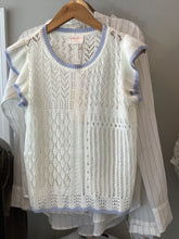 Knit tank with flutter sleeves