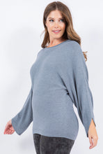 Loose fit pewter sweater