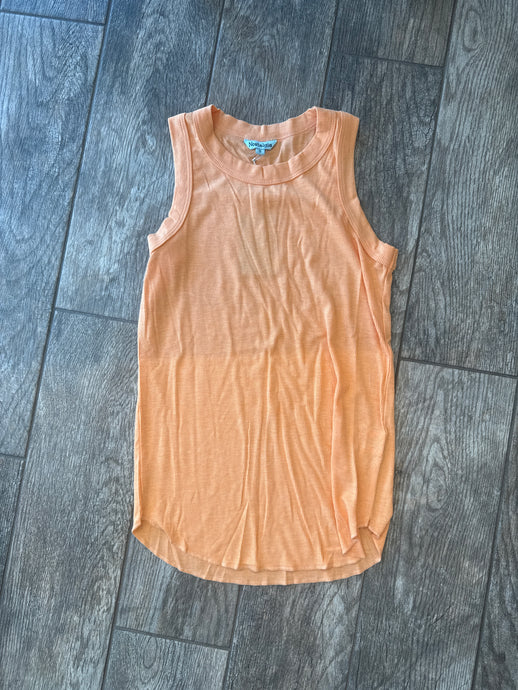 Orange Ribbed Tank
