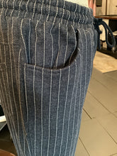 Pinstripe sweat pants