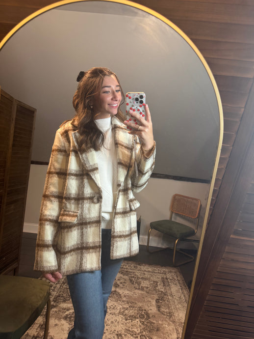 Cozy Plaid Blazer