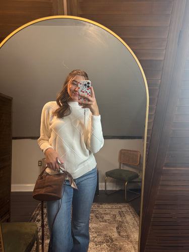 Dolman Sweater In Diamond Pattern