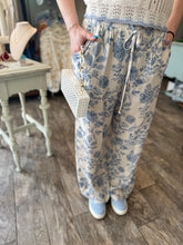 Soft linen wide leg pants