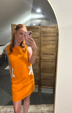 Orange Embellished Minidress