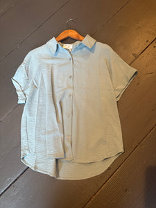 Short Rolled Cuff  Dolman Sleeve  Button Shirt