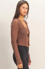 Lace Cardigan in Chocolate