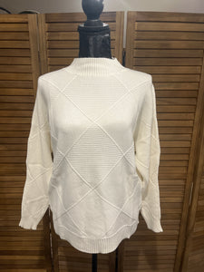 Dolman Sweater In Diamond Pattern