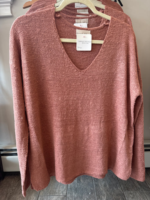 Heathered V-Neck Sweater