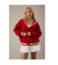 Sailor Collar Sweater Cardigan