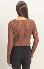 Lace Cardigan in Chocolate