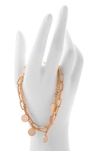 Golden Chain Link Charm Bracelet