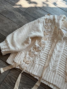 Cream Knit Hoodie