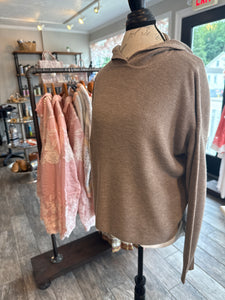 Ribbed Knit Hoodie Sweater