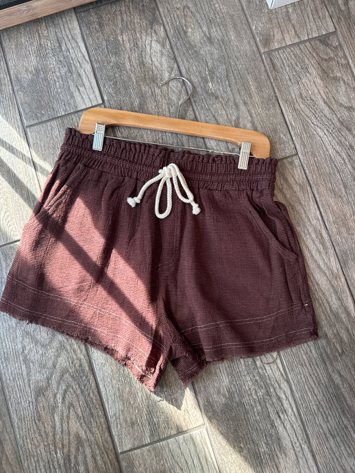 Waffle Shorts-Choco