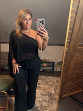 mid waisted chiffon pants