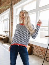 Aliza Stripe Colorblock Pullover