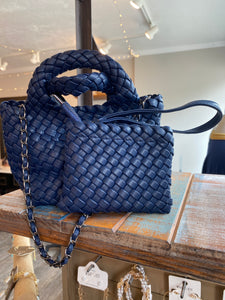 BC Braided mini handbag in Navy