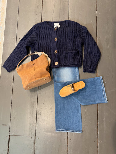 Chunky Knit Button-Up Cardigan