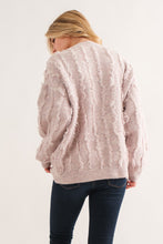 Fringe Detail Pullover Sweater in Baby Pink