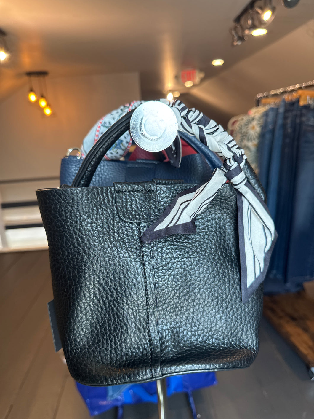 Leather Small Bag in Black