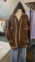Chocolate oversized hooded cardigan