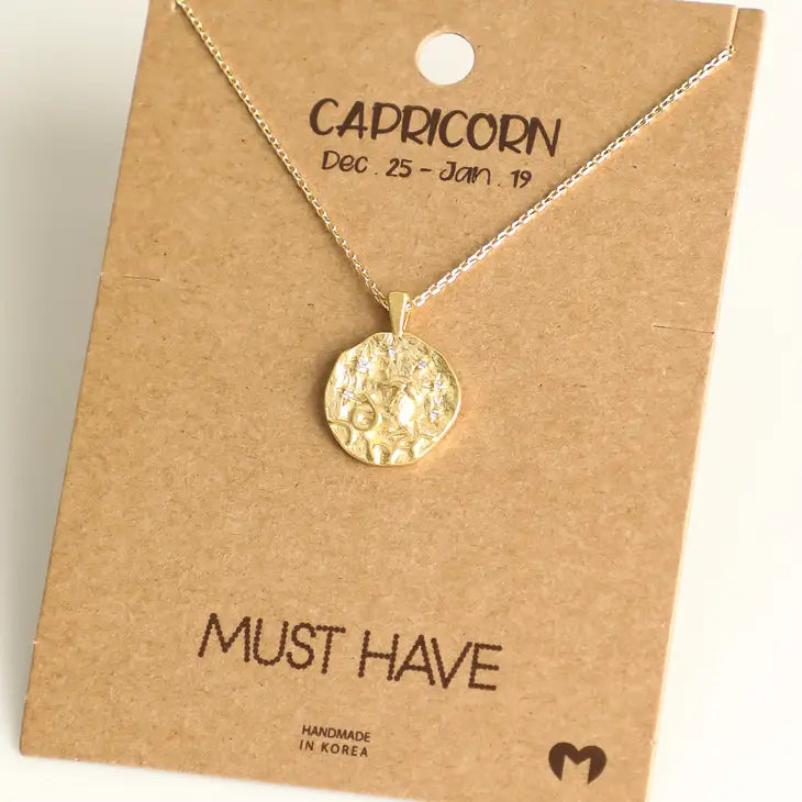 Capricorn Coin Necklace