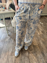 Soft linen wide leg pants