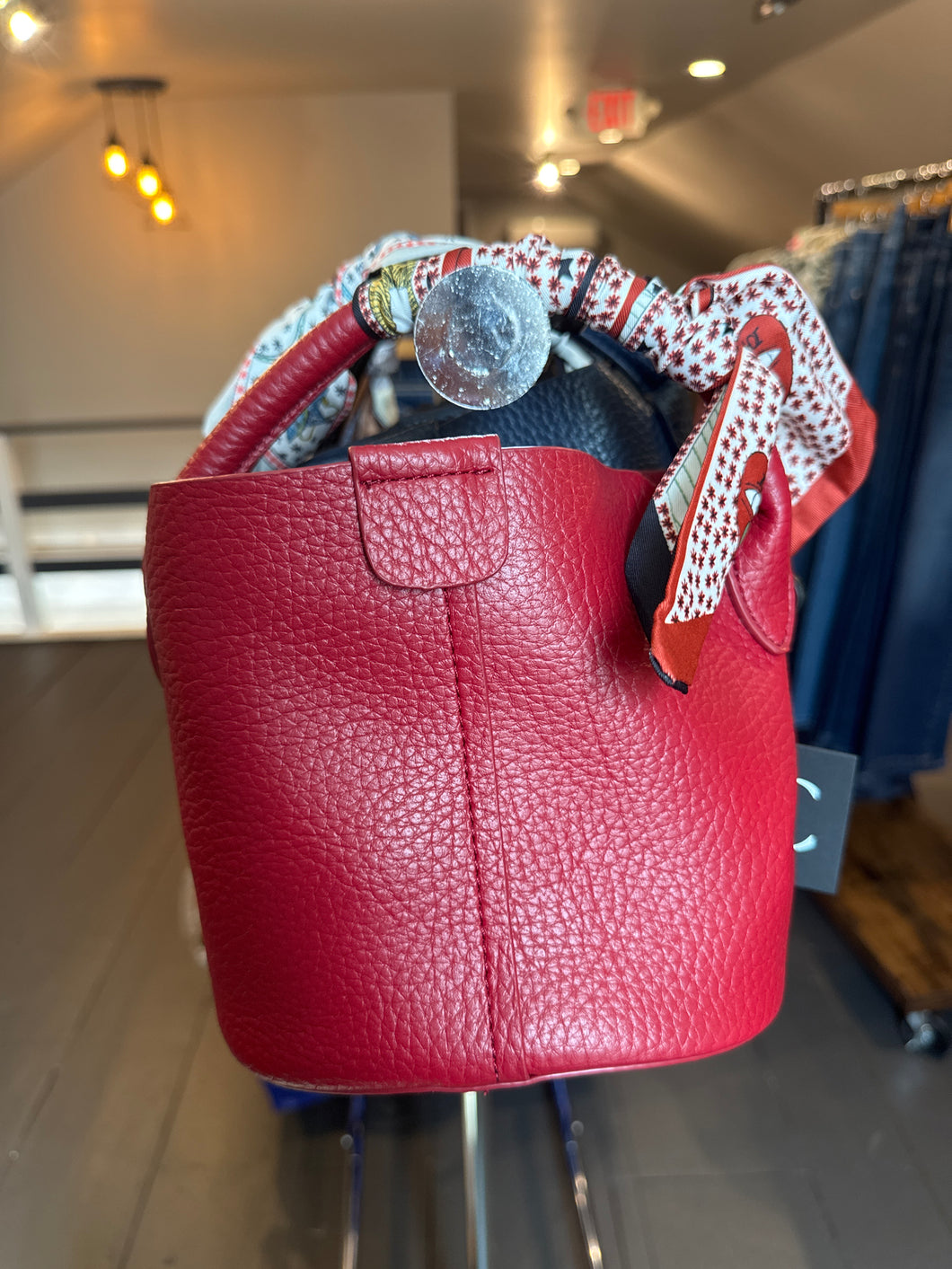 Leather Small Bag in Red
