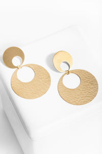 Doris Hammered Circle Earring