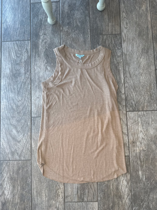 Tan Ribbed Tank