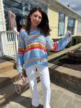 BLUE MULTI SUMMER LIGHT SWEATER